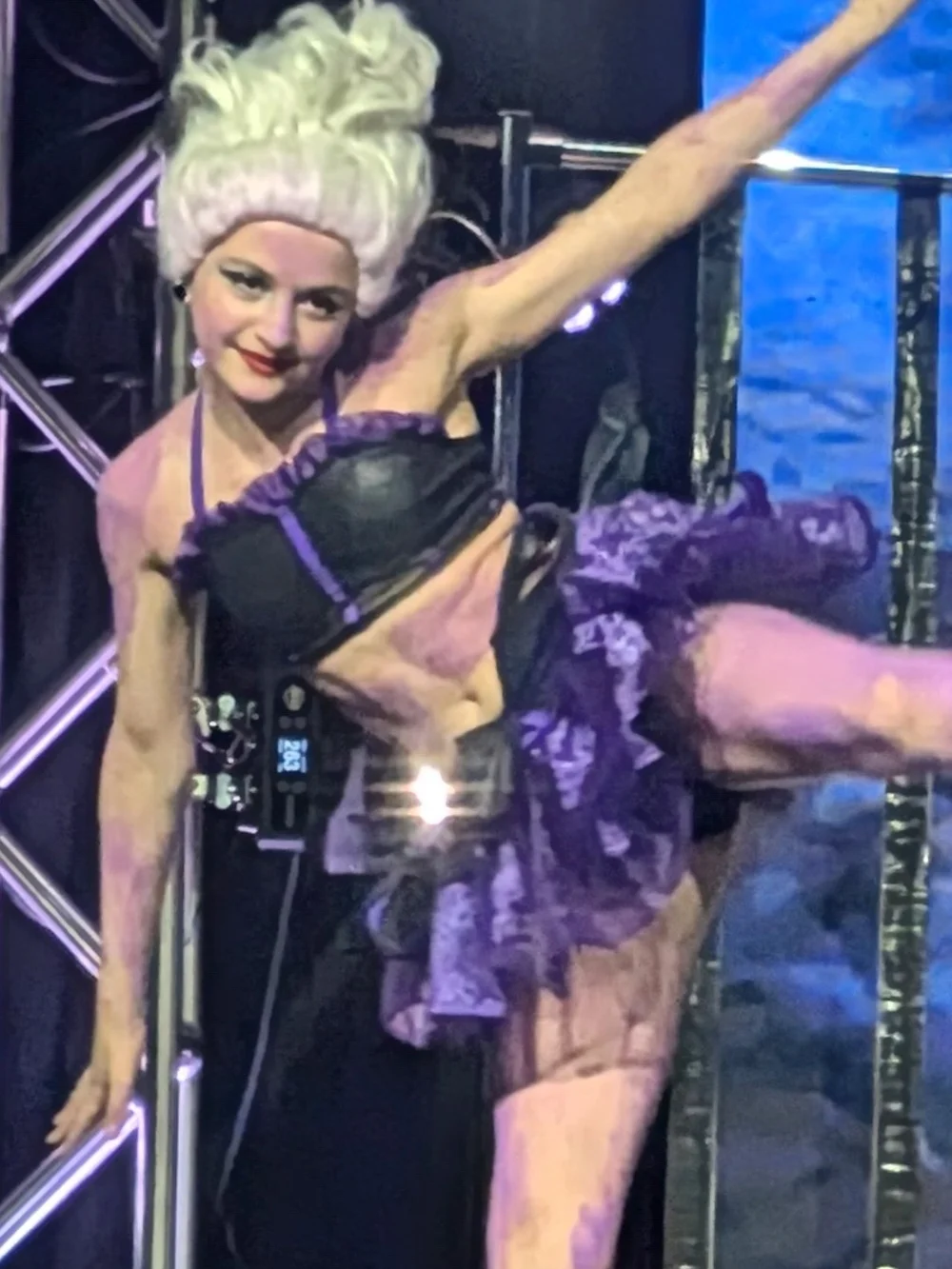 Ursula - Purple and Black Dance Kids Costume Set - Wig Included.  size - CL